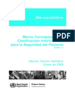 Clasificación Internacional para La Seguridad Del Paciente PDF