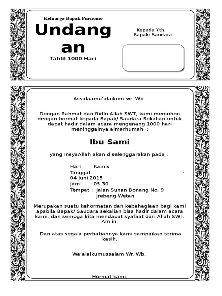 Undangan Tahlil 3doc