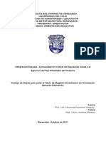 Integración Escuela - Comunidad y El Rol Orientador Del Docente