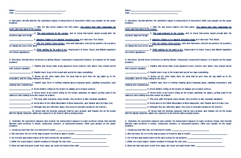 Types of Sentences Worksheet | Sentence (Linguistics) | Leisure