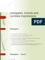 Delegates, Events and Lambda Expressions
