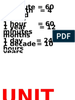 Unit Conversion - Mathematics