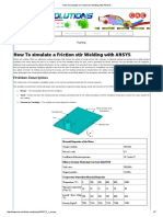 How to Simulate a Friction Stir Welding With ANSYS