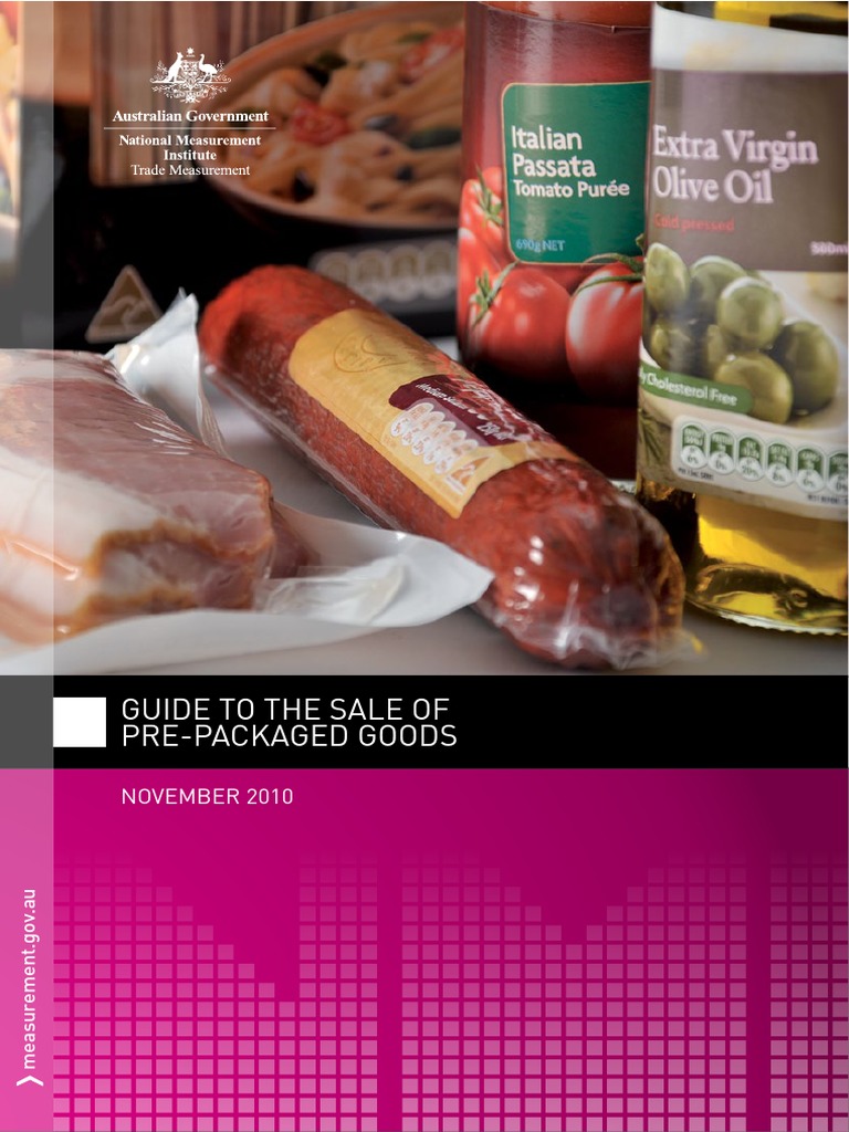 Guide To The Sale of PrePackaged Goods PDF Litre Calibration