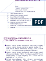 Pertimbangan Motor Induk Kapal