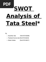 Download Swot Analysis of Tata Steel by kausysnitdgp4582 SN32131747 doc pdf