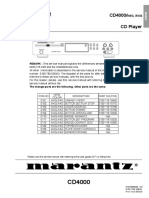 CD4000 Marantz Service Manual