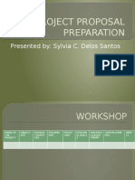 Project Proposal Preparation: Presented By: Sylvia C. Delos Santos