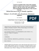 Michael Harrison O'Neal v. William C. Flannary Jerry Broadwater, 91 F.3d 132, 4th Cir. (1996)