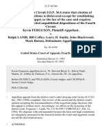 Kevin Ferguson v. Ralph Lamb Bill Coffey Larry D. Smith John Blackwood Mark Batson, 51 F.3d 266, 4th Cir. (1995)