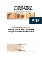 Security Testing Web Applications Through Automated Software Tests