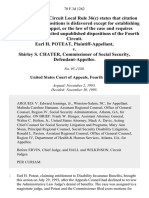 Earl H. Poteat v. Shirley S. Chater, Commissioner of Social Security, 70 F.3d 1262, 4th Cir. (1995)