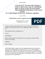 In Re John Rodgers Burnley, 946 F.2d 884, 4th Cir. (1991)