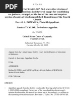 Darrell A. Bowman v. Sandra Taylor, 8 F.3d 816, 4th Cir. (1993)