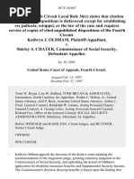 Kathryn J. Oldham v. Shirley S. Chater, Commissioner of Social Security, 107 F.3d 867, 4th Cir. (1997)