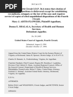 Mary J. Artis-Flowers v. Donna E. Shalala, Secretary of Health and Human Services, 39 F.3d 1175, 4th Cir. (1994)