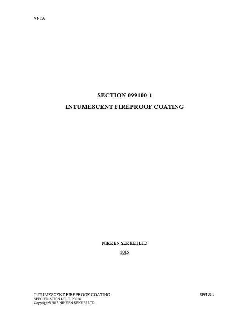 099100-1 - Intumescent Fireproof Coating | PDF | Industries | Nature