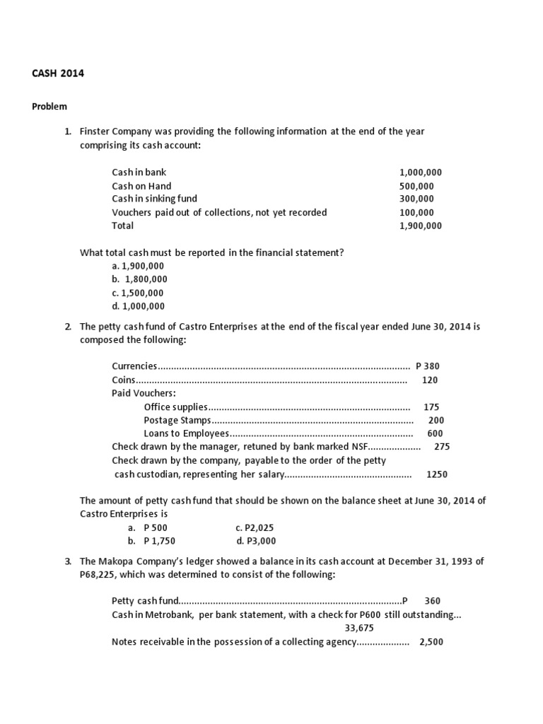 Cash and Cash Equivalents PDF Deposit Account Overdraft