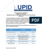 Cronograma de Actividades para El Examen Complexivo 4 Convocatoria