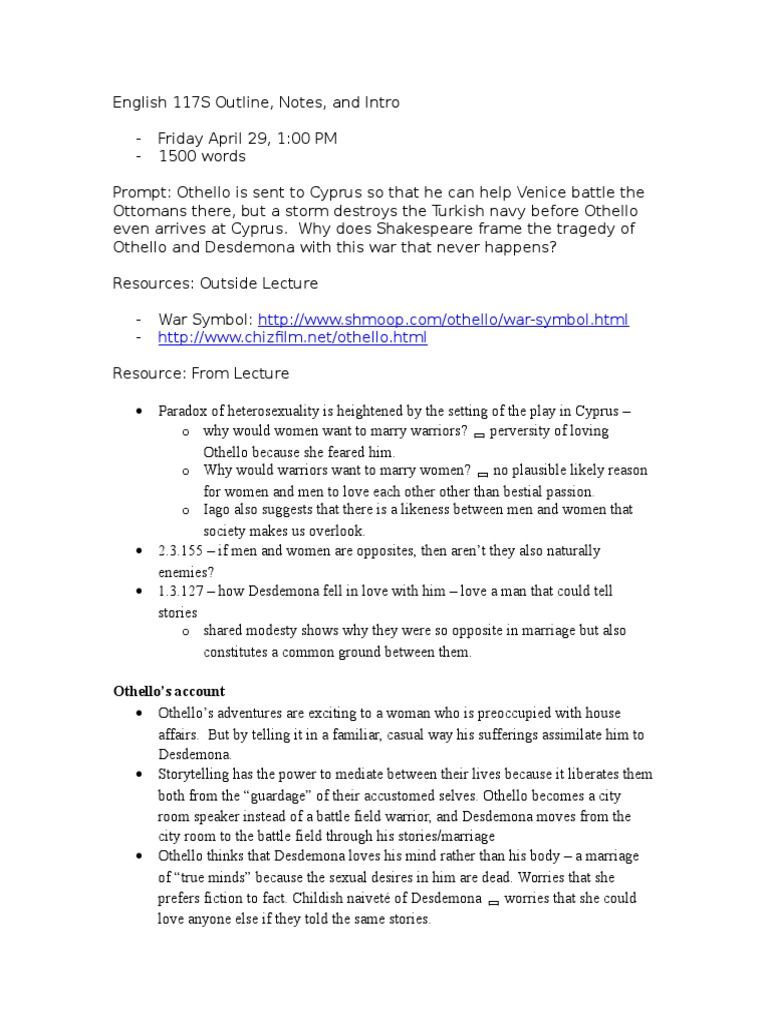 Othello research image