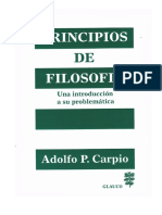 Principios de Filsoosfia . Carpio
