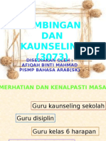 Bimbingan DAN Kaunseling (3073) : Disediakan Oleh: Afiqah Binti Mahmad Pismp Bahasa Arab (SK)