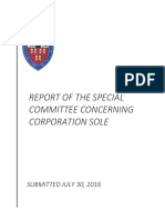 Diocesan Corp Sole Committee Report 7-31-16