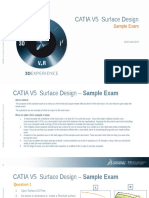 CATIA V5 Surface Design Sample Exam