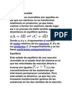 Reacción Reversible