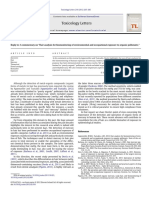 Reply to a Commentary on Hair Analysis for Biomonitoring of Environmental and Occupational Exposure to Organic Pollutants