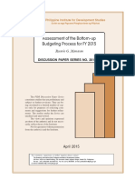 Assessment of The Bottom-Up Budgeting Process For FY 2015: Rosario G. Manasan