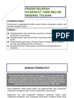 Tradisi Sejarah Belum Ada Tulisan