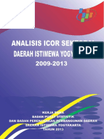 Analisis ICOR Sektoral DIY 2009-2013