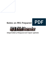 Notes on MIS Prepared By