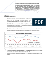 Overall Business Sentiments For Q2:2016-17