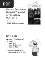 Current Revisions Current Revisions - Material Traceability Material Traceability & Reusability & Reusability BC1: 2012 BC1: 2012