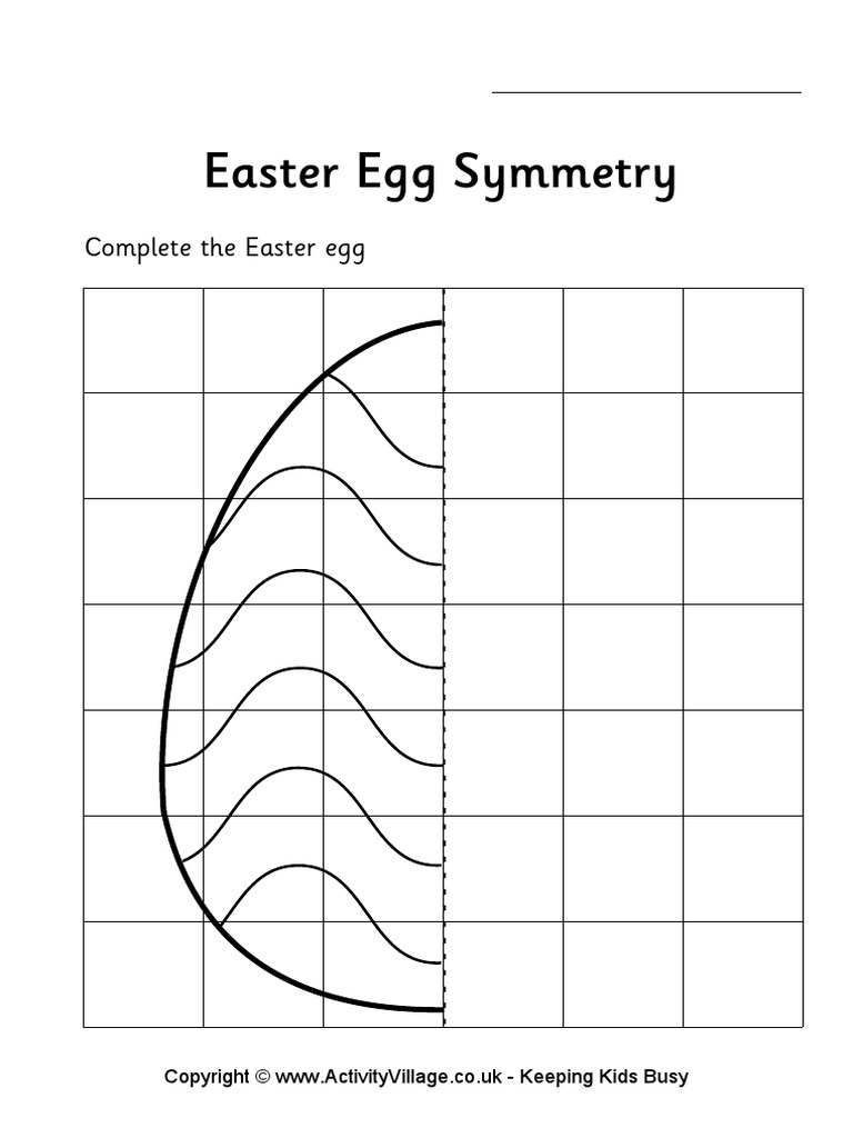 Easter Egg Symmetry With Grid PDF | PDF