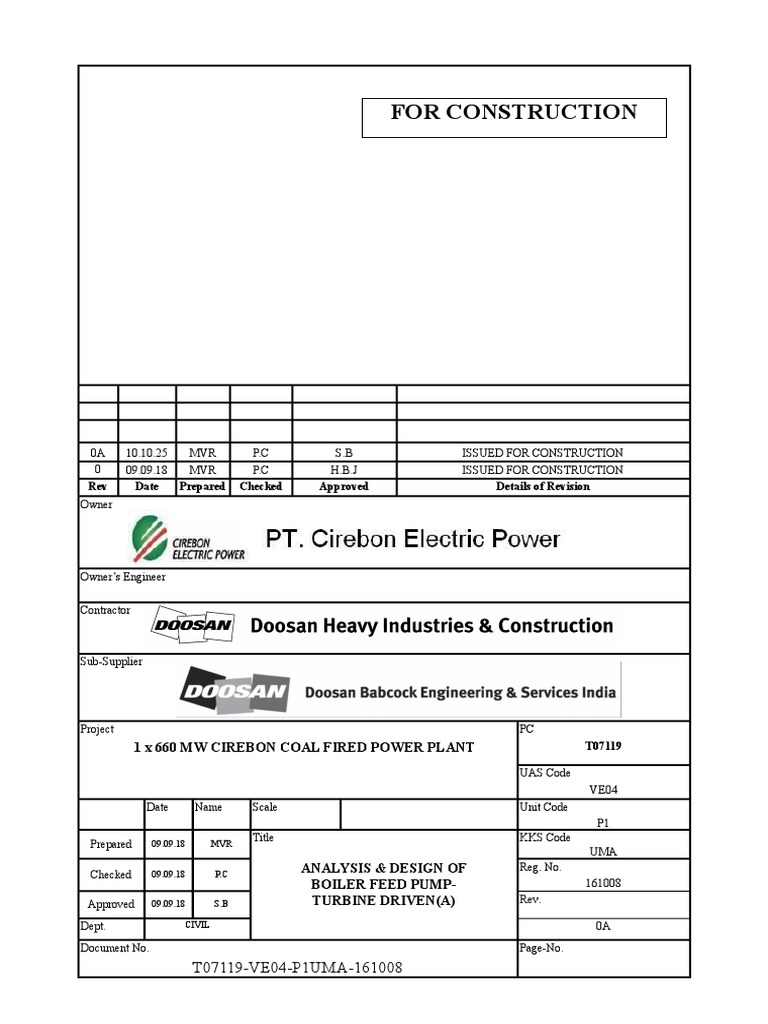 Pump+Turbine Foundation Design Spreadsheet PDF Normal Mode Deep