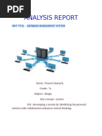 Analysis Report: Unit Title:-Database Management System