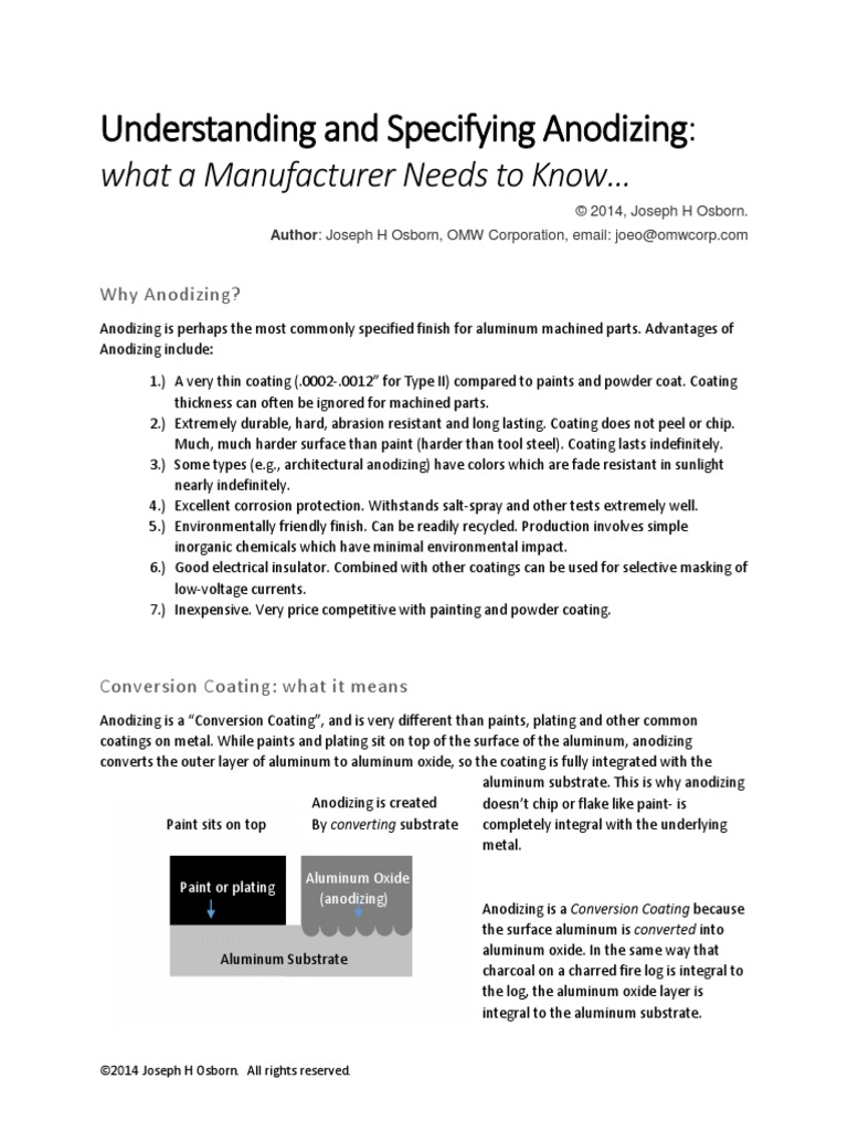 Understanding and Specifying Anodizing | PDF | Sodium Hydroxide | Corrosion