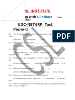 Test Paper-1 UGC 2015 J