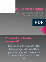Workshop On Teaching