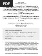 Wilbert Andrew Allen v. Brenda Cesario Donald C. Carpenter Harry Weatherman Douglas K. Cesario Hoyt G. Thompson, 850 F.2d 688, 4th Cir. (1988)