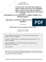 Experimental Pathology Laboratories, Inc. v. Bioassay Systems Corporation, 862 F.2d 869, 4th Cir. (1988)