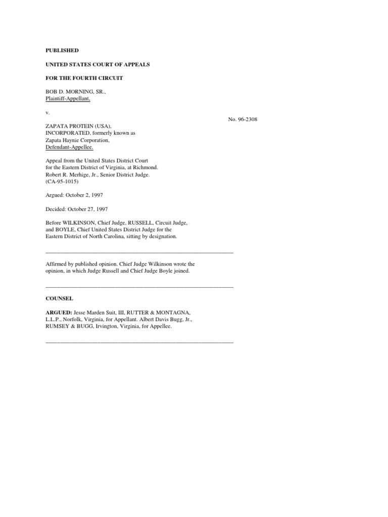 Published United States Court of Appeals For The Fourth Circuit PDF