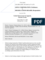 Salem Leasing Corporation v. National Labor Relations Board, 774 F.2d 85, 4th Cir. (1985)