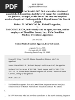Robert M. Newsom, Jr. v. Ted Gomillion, Individually and as Agent, Servant, And/or Employee of Gomillion Sound, Inc., D/B/A Gomillion Studios, 881 F.2d 1069, 4th Cir. (1989)