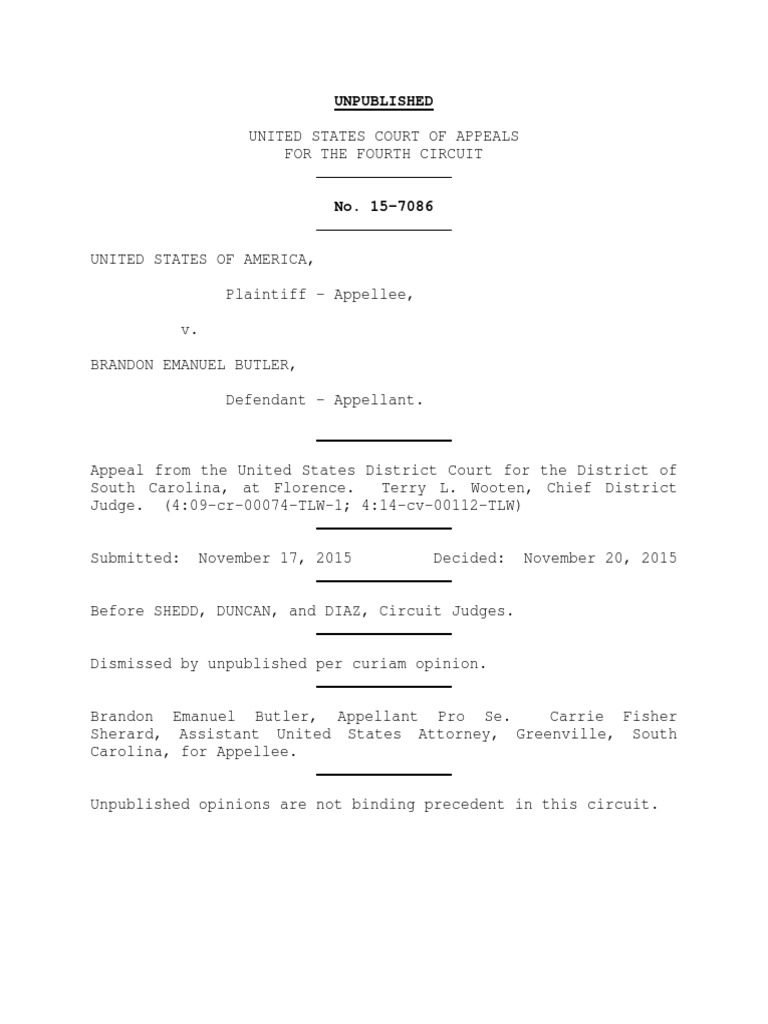 Appeal Dismissal of Butler's § 2255 Motion | PDF | Law