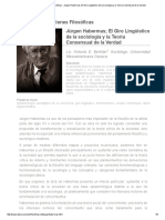 Revista Observaciones Filosóficas - Jürgen Habermas; El Giro Lingüístico de La Sociología y La Teoría Consensual de La Verdad