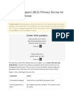 Basic Life Support (BLS) Primary Survey For Respiratory Arrest